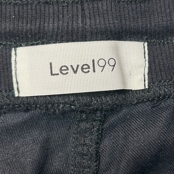 Level 99 Gabrielle Linen & Lyocell Drawstring Pants Cuffed Joggers Black XS EUC - Picture 7 of 9